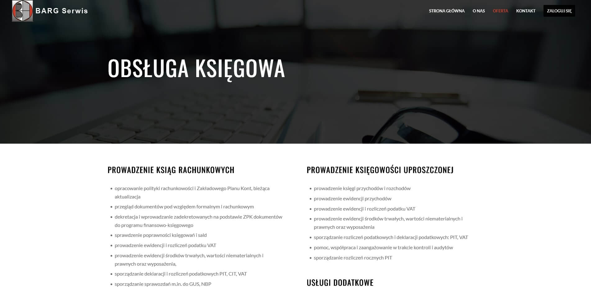 Portfolio bargserwis screen 2