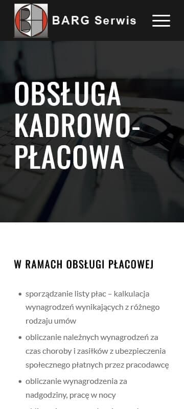 Portfolio bargserwis screen 4