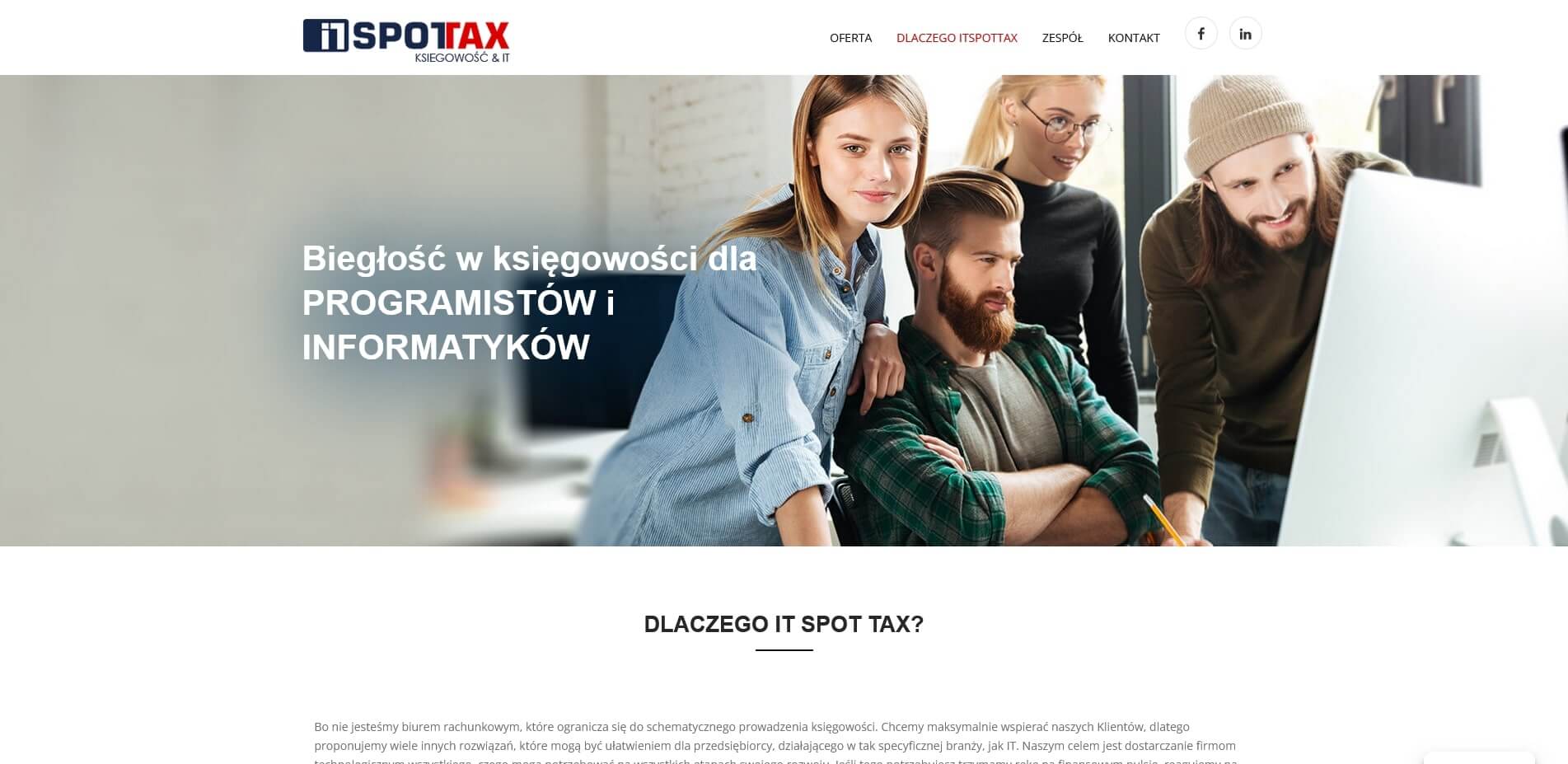 Portfolio itspottax screen 2