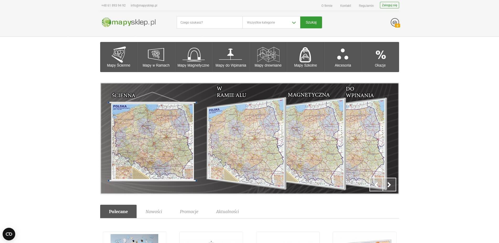 Portfolio mapysklep screen 1