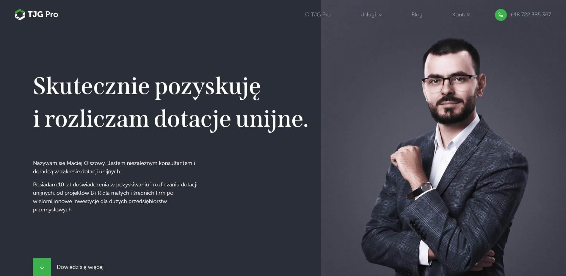 Portfolio tjgpro screen 1